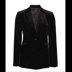 THEORY Single Breasted Velvet Blazer - 00